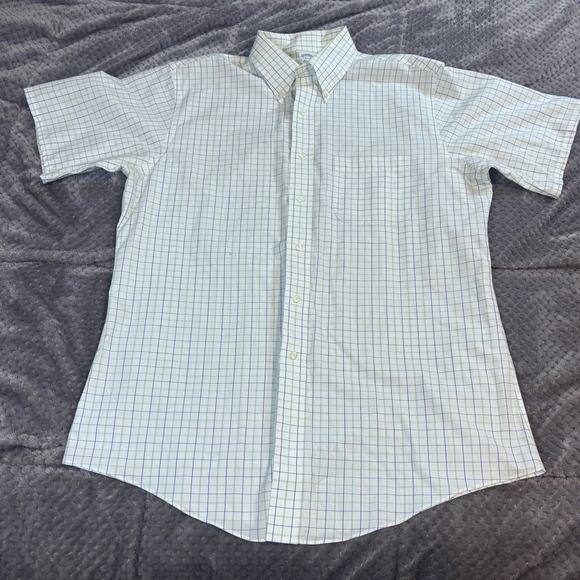 Brooks Brothers Mens Slim Fit Supima Cotton Plaid Short Sleeve Shirt 165 - Picture 2 of 9
